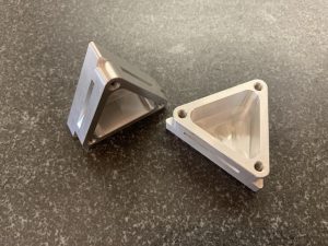Aluminum triangle housings with threaded holes and key slots